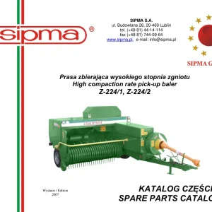 Sipma Z224 2007 Parts Manual