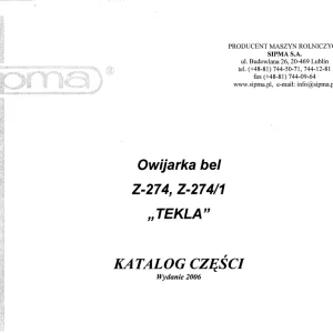 Sipma Z274 2006 Parts Manual