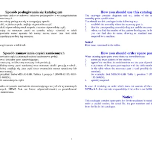Sipma Z276 Parts Manual