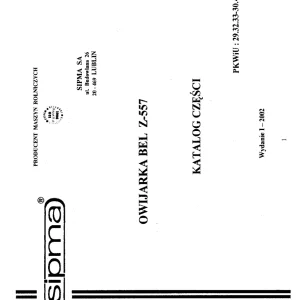 Sipma Z557 2002 Parts Manual