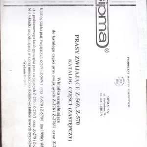 Sipma Z569 570 2001 Parts Manual