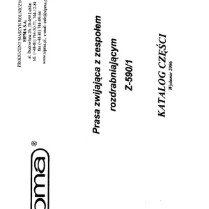 Sipma Z590 2006 Parts Manual