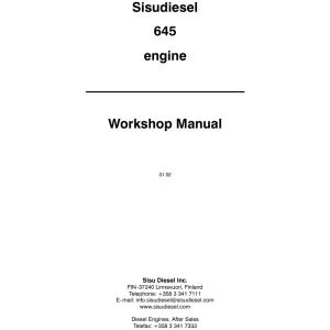 Sisu 645 Service Manual