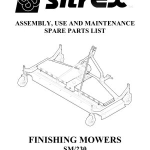 Sitrex Sm230 & 2007 Parts Manual