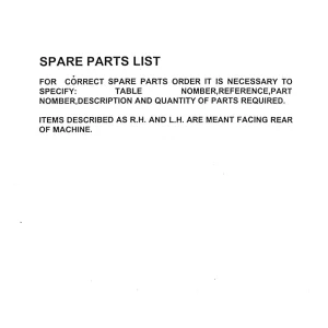 Sitrex St520 St384 Parts Manual