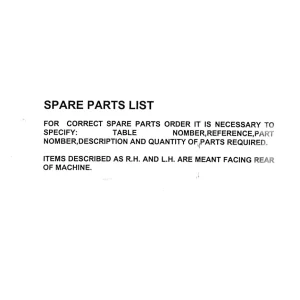 Sitrex St520H Parts Manual