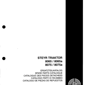 Steyr 8075 8075A Parts Manual