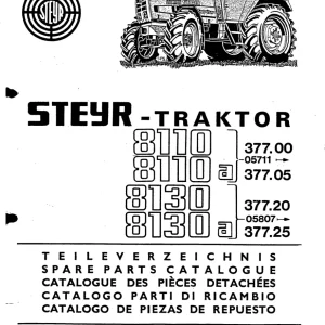 Steyr 8130 8130A Parts Manual