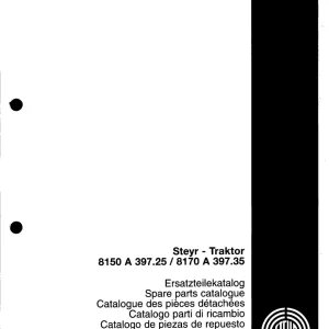 Steyr 8150 8170 Parts Manual