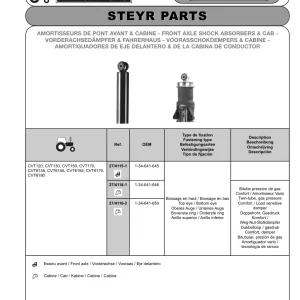 Steyr Tracpieces Parts Manual
