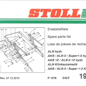 Stoll Aln Aks Als 3 1999 Parts Manual