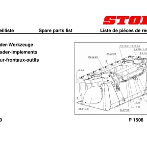 Stoll Frontlader Werkzeuge 2009 Parts Manual