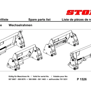 Stoll Profiline Wechselrahmen 2014 Parts Manual