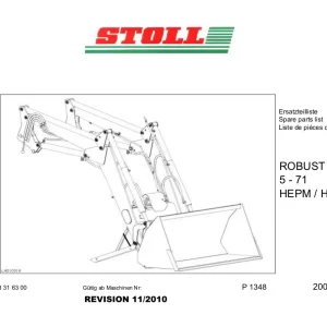 Stoll Robust F 5 71 Hepm 2004 Parts Manual
