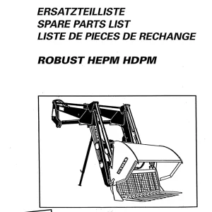 Stoll Robust Hepm Hdpm 1994 Parts Manual