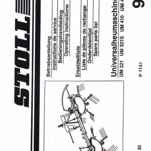 Stoll Um 321 321S 410 410S Parts Manual