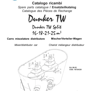 Storti Dunker Tw 16 18 21 25 Parts Manual