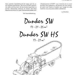 Storti Dunker Sw Hs Parts Manual