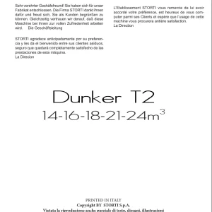 Storti Dunker T2 14 16 18 21 24 Parts Manual