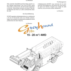 Storti Greyhound 180 Parts Manual