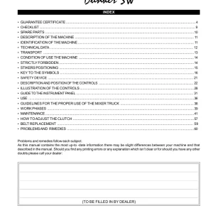 Storti Use&M Dunker Sw Gb Parts Manual