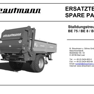 Strautmann Be75 Be8 Be9 Parts Manual
