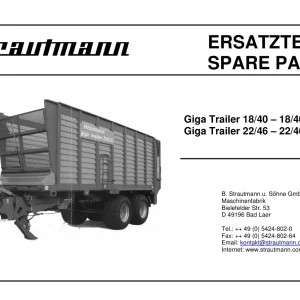 Strautmann Giga 18 40 22 46 Do Parts Manual