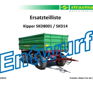 Strautmann Kipper Skd8001 Skd14 Parts Manual