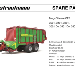 Strautmann Mega Vitesse Cfs 3001 3401 3801 Parts Manual