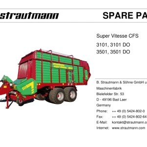 Strautmann Vitesse Cfs 3101 3501 Parts Manual