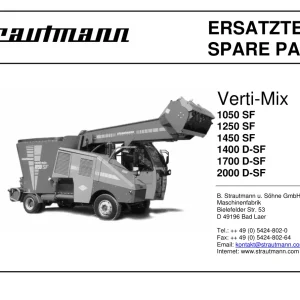 Strautmann Verti 1050 1250 1450 1400 1700 2000 Parts Manual