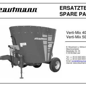 Strautmann Verti 400 500 Parts Manual