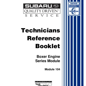 Subaru Boxer Module 104 Service Manual