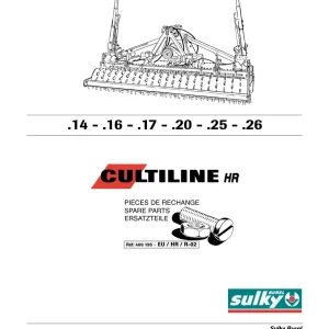 Sulky Cultiline Hr Parts Manual