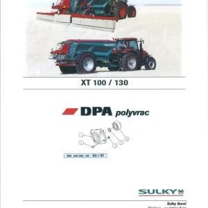 Sulky Dpa Polyvrac Xt 100 130 Parts Manual