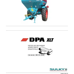 Sulky Dpa Xlt Parts Manual