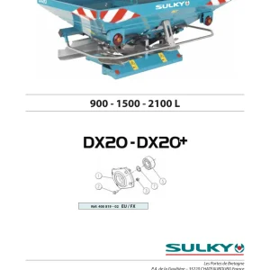 Sulky Dx20 900 1500 2100L Parts Manual