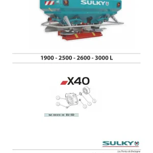 Sulky X40 1900 3000L 1900 Parts Manual