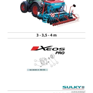 Sulky Xeos Pro 3M 3.5M 4M Parts Manual