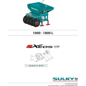 Sulky Xeos Tf 1000 1800L Parts Manual