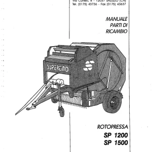 Supertino Sp1200 Sp1500 Rotopressa Parts Manual