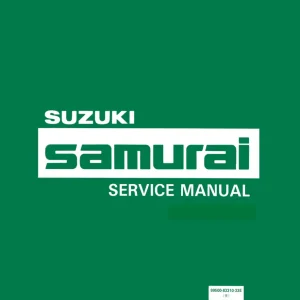 Suzuki Sj Samurai Service Manual