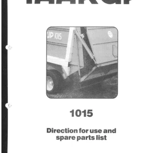 Taarup 1015 Parts Manual