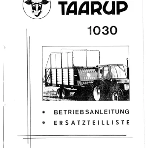 Taarup 1030 1986 Parts Manual