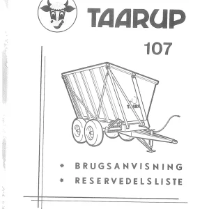 Taarup 107 1977 Parts Manual