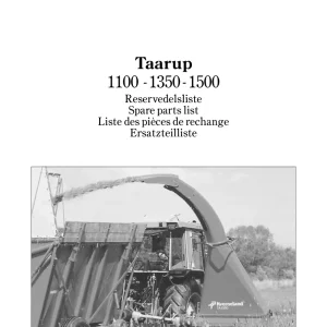 Taarup 1100 1350 1500 Parts Manual