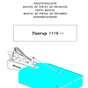 Taarup 1116 Mower Parts Manual
