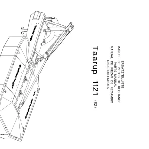 Taarup 1121 Mower Parts Manual
