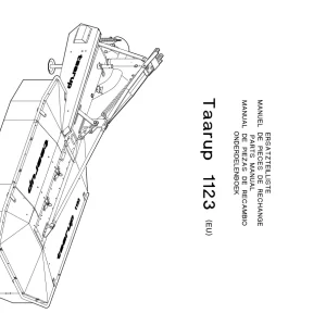 Taarup 1123 Mower Parts Manual