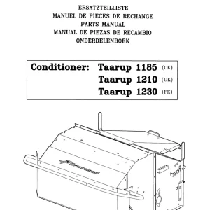 Taarup 1185 1210 1230 Mower Parts Manual